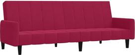 „vidaXL“ dviejų vietų sofa-lova su mediniu rėmu, sofa-lova, skirta svetainei, namų kinui, biurui, sofa-lova, poilsio lova, svečių lova, vyno raudonumo aksomo spalvos