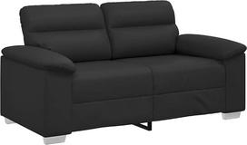 „vidaXL“ dvivietė sofa, juoda, 160 x 81 x 84 cm, dirbtinė oda