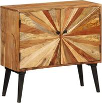„vidaXL“ komoda iš masyvios mangmedžio medienos, 85x30x75 cm, namų daiktų laikymo spinta, daiktų tvarkymo spintelė