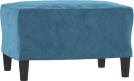 „vidaXL“ pufas, ottomanas, pufas, pufas, pufas, kojų atrama, svetainė, mėlyna, 60 x 50 x 41 cm, aksomas
