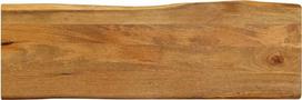„vidaXL“ stalviršis, medinis stalviršis su natūraliais kraštais, masyvi medžio stalviršis, skirtas valgomojo stalui, kavos staliukui, atsarginis stalviršis, 140 x 40 x 3,8 cm, iš masyvios mangmedžio medienos