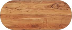 „vidaXL“ stalviršis, 140 x 60 x 2,5 cm, ovalus, pagamintas iš masyvios akacijos medienos