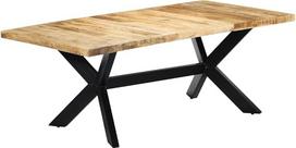 „vidaXL“ valgomojo stalas 200 x 100 x 75 cm, pagamintas iš masyvios mangmedžio medienos