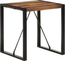 „vidaXL“ valgomojo stalas iš masyvios akacijos medienos, pramoninio stiliaus virtuvės stalas, bistro stalas, valgomojo stalas, 70 x 70 x 75 cm, raudonmedžio apdaila