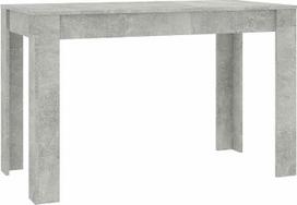„vidaXL“ valgomojo stalas, betono pilkos spalvos, 120 x 60 x 76 cm, pagamintas iš medžio