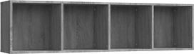 „vidaXL“ „Sonoma“ knygų spinta, TV spintelė, sieninė lentyna, TV spintelė, sieninė spintelė, svetainė, pilka, 143 x 30 x 36 cm, pagaminta iš medžio