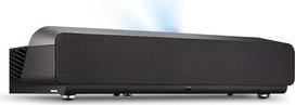 „Viewsonic X1000-4K UHD Smart LED“ garso kolonėlės projektorius (4K, 2 400 liumenų, rekom. 709, HDR, TR 0,25, 3 HDMI jungtys, USB-C, 3 USB jungtys, WLAN ryšys, „Bluetooth“, 2 „Harman Kardon“ žemų dažnių garsiakalbiai po 20 vatų) Juoda