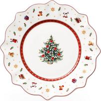„Villeroy & Boch“ – „Toy's Delight“ Kalėdų pusryčių lėkštė, 24 cm, tinka naudoti mikrobangų krosnelėje, Kalėdų stalo reikmenys, Kalėdų lėkštė, sausainių lėkštė, Kalėdų porcelianas, Kalėdų stalo reikmenys, aukščiausios kokybės porcelianas