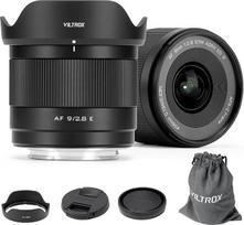 „VILTROX“ 9 mm F2.8 E Air AF 9 mm F2.8 E jungties objektyvas, skirtas „Sony E“ fotoaparatams, Autofokusinis APS-C ultraplačiakampis fiksuoto židinio nuotolio objektyvas, suderinamas su „Sony E-Mount“ fotoaparatais ZV-E10, ZV-E10II, FX30, a7III, a7RIII, a7