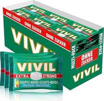 „VIVIL“ ypač stiprios eukalipto ir mentolio pastilės be cukraus, 78 x 25 g | Intensyvaus skonio pastilės, užtikrinančios gaivų kvapą, šeimos pakuotė namams ir biurui, pagamintos mūsų pačių gamykloje Vokietijoje