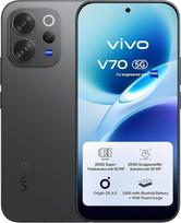 „vivo V70 5G“ išmanusis telefonas, 8GB + 256GB, „ZEISS“ superteleobjektyvas su 50 MP kamera, 4K vaizdo įrašymas, 6,59 colių 1,5K 120 Hz AMOLED ekranas, 5400 mAh baterija, 3D pirštų atspaudų skaitytuvas, IP68 ir IP69, suderinamas su eSIM, „Android“