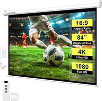 „VIVOHOME“ 84 colių 16:9 projektoriaus ekrano uždanga su varikliu, 4K/HD, skirta namų kinui
