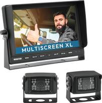 „VSG Transit“ galinio vaizdo kamera, 10 colių „Transporter“ rinkinys, kurį sudaro 2 itin patvarios kameros, monitorius, kabelis, vandeniui atspari naktinio matymo sistema, 12 V–24 V, tvirta atbulinės eigos sistema, skirta automobiliams, karavanams, sunkve