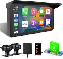 „VSYSTO“ motociklams skirtas „CarPlay“ ekranas, belaidis „CarPlay“ ir „Android Auto“, 5,0 colių nešiojamas vandeniui atsparus jutiklinis ekranas, 1080p motociklo kamera su GPS navigacija, „Bluetooth“, stovėjimo stebėjimo sistema ir atbulinės eigos kamera