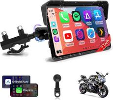 „Vtoepk“ 7 colių motociklų „CarPlay“ GPS navigacijos sistema su dviem „Bluetooth“ moduliais