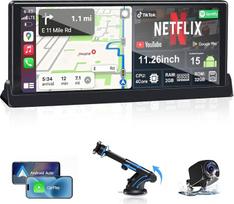 „Vtopek“ 11,26 colių belaidis „CarPlay“ ir „Android“ automobilinis ekranas su „Netflix“, „YouTube“ ir „TikTok“