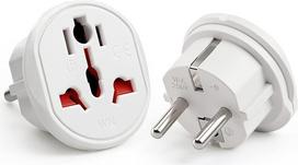 „vutizal“ kištukų adapteris, adapteris iš JAV į ES, adapteris Kinijos ir Vokietijos kištukams, adapteris iš JK į ES, universalūs adapteriai, skirti Vokietijai, JAV, JK, Šveicarijai ir Kinijai