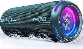 „W-KING“ „Bluetooth“ garsiakalbis, IPX7 muzikos grotuvas, garsiakalbiai, „Bluetooth“, lauko naudojimui, nešiojamas, su suderinta „EQ“ programėle / „Thief Bass“, 360° garsas su V5.3 / šviesos efektais / DSP / TF / AUX, 40 W vakarėlių garsiakalbis, mažas „b