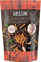 „Wajos“ grissini su bazilikais ir česnakais, 75 g: veganiški duonos lazdelės; traškūs kepiniai, puikiai tinkantys kaip užkandžiai, suvenyrai ir užkandžiai dovanų krepšelyje