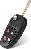 „WANGCL“ 433 MHz 4 mygtukų nuotolinio valdymo pultas su sulankstomu peiliuku ir neapipjaustytu atsarginiu korpusu, skirtas „Jaguar X-Type“, „S-Type“, „XJ“ ir „XJR“ modeliams (2002–2008 m.)