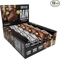 „Warrior Raw“ baltyminiai batonėliai, 12 vnt. po 75 g – „Double Chocolate“, 12 batonėlių, daug ląstelienos