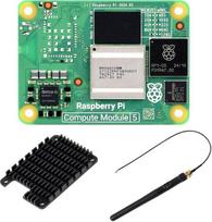 „Waveshare Pi Compute Module 5“ CM5016016, A paketas, su „Raspberry Pi 5“ maitinimu, 16GB RAM, 16GB eMMC atminties, aušintuvu ir antena (tačiau be belaidžio modulio – anteną galima naudoti kitiems tikslams)