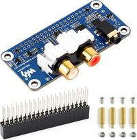 „Waveshare PCM5122“ Hi-Fi I2S DAC garso plokštė, skirta „Raspberry Pi“, suderinama su 40 kontaktų GPIO jungtimi, stereo kodavimas/dekodavimas, palaiko garso atkūrimą