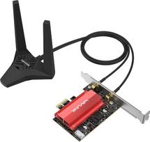 „WAVLINK BE6500“ „Wi-Fi 7“ belaidžio tinklo plokštė su antenos prailginimu, „Bluetooth 5.4“