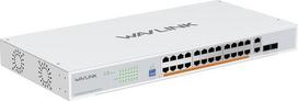 „Wavlink“ 28 prievadų „Gigabit Ethernet“ komutatorius, 24 „PoE“ prievadai, 2 „SFP“ prievadai, 2 „Gigabit“ uplink prievadai, bendra „PoE+“ galia 250 W, palaiko 802.3af/at standartus, nevaldomas komutatorius su VLAN, LAG, „Extend“ ir „PD Alive“ režimais