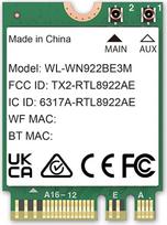 „WAVLINK“ „WiFi 7“ belaidžio ryšio plokštė, „Bluetooth 5.4“, „BE6500“ M.2/NGFF tinklo plokštė