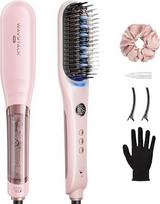 „Wavytalk“ plaukų tiesinimo šepetys su garų ir jonų technologija | „4-in-1 Steambrush Pro“ garinis plaukų tiesinimo šepetys, dvigubos priežiūros garinis plaukų formavimo prietaisas, sumažina karščio daromą žalą ir suteikia tiesius plaukus