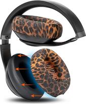 „WC SweatZ Studio Pro“ – patentuoti silikoniniai ausinių pagalvėlių apvalkalai, skirti „Beats Studio Pro“ ausinėms | Gamintojas: „Wicked Cushions“ | Atsparūs prakaitui ir lengvai plaunami | Leopardo raštas