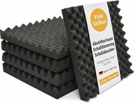 „Wegerich“ banguotosios putos akustinė plokštė su lipnia danga, 100 x 100 x 5 cm – RG2635F. Akustinė puta, pagaminta Vokietijoje – garso įrašų studijai, podkasto studijai skirta garso sugėrimo siena