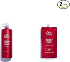 „Wella Professionals“ „Ultimate Repair“ vertės rinkinys – giliai valantis atkuriamasis šampūnas ir atkuriamasis kondicionierius su omega-9 – 1 l drėkinamasis šampūnas ir 500 ml kondicionieriaus pildymo pakuotė
