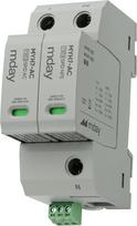 „Wengart“ T1+T2 kombinuotas viršįtampių ribotuvas (SPD), MYH7-275 1+NPE, apsauga nuo viršįtampių 20–50 kA, 275 V kintamosios srovės, apsauga nuo žaibo su nuotolinio signalo kontaktu, sertifikuota pagal VDE ir TÜV standartus, skirta fotovoltinėms sistemoms