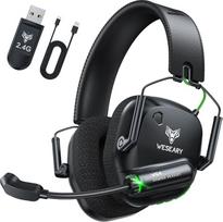 „WESEARY WG4“ belaidės žaidimų ausinės su mikrofonu, skirtos „PS5“, „PS4“, kompiuteriui, „Switch“ ir „Mac“