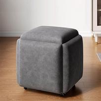 „WestUx“ 5-in-1 sėdimoji kubinė kėdė su ratukais, sukraunama sofos kėdė-taburetė, įdedama ottoman tipo taburetė, perkeliamas pėdų atlošas, skirtas svetainei, miegamajam, C, 45 x 45 cm (18 x 18 colių)