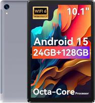 „Whitedeer“ planšetinis kompiuteris, 10 colių, „Android 15“, 24GB RAM, 128GB ROM, aštuonių branduolių procesorius, HD IPS jutiklinis ekranas, 5000 mAh baterija, „Wi-Fi 6“, „Bluetooth 5.0“, dvi kameros, „Face ID“, „Google“ sertifikuotas, pilkos spalvos