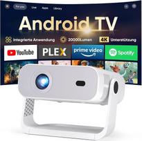 „Wielio Smart Mini“ projektorius su integruota programėle, „Android“, 14 200 000 liumenų, palaiko 4K dekodavimą, automatinę trapezinės deformacijos korekciją, „Wi-Fi 6“ ir „BT 5.2“ projektorius, namų kino projektorius, skirtas mobiliesiems telefonams, HDM