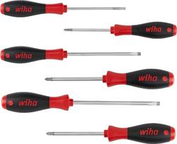 „Wiha“ 302HK601 „SoftFinish“ plokščios galvutės / „Phillips“ / „Pozidriv“ atsuktuvų rinkinys, 6 vnt.