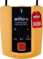 „Wiha“ laidumo testeris su garso signalu, iki 400 V kintamosios srovės, CAT II, su 2 vnt. AAA tipo baterijomis, su žibintuvėlio funkcija, LED ekranu (45222)