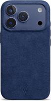 „WIIUKA“ dėklas „iPhone 17 Pro“, originalus rankų darbo „Alcantara®“, 360° apsauga, ypač plonas, aukščiausios kokybės mobiliojo telefono dėklas, dėklas, „Qi“, odos pakaitalas, „Skiin VL Alcantara®“, vidurnakčio mėlyna
