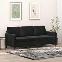 „Willood“ 3-vietė sofa su miego funkcija, skirta svetainei ir miegamajam, juoda, 180 cm, aksominė