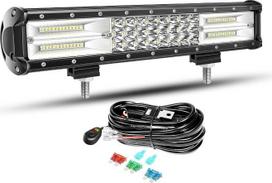„Willpower“ 38 cm 216 W LED darbo šviesos juosta, LED priekinis žibintas, 12 V, 24 V, su laidų komplektu, prožektoriaus atšvaitu, kombinuotas darbo žibintas, papildomas priekinis žibintas automobiliui, visureigiui, SUV, UTV, ATV