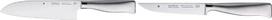 „WMF Grand Gourmet“ „Santoku“ peilis, 32 cm, pagamintas Vokietijoje, ašmenys 18 cm, ir „Grand Gourmet“ universalus peilis, 23 cm, pagamintas Vokietijoje, kaltinis peilis, „Performance Cut“ technologija, specialusis plienas, ašmenys 12 cm