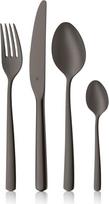 „WMF Boston“ stalo įrankių rinkinys, 24 vnt., skirtas 6 asmenims, „Dark Passion“ spalvos, pagamintas iš aukštos kokybės „Cromargan“ nerūdijančio plieno, su ergonomiškais, kaltais peiliais su dantytu ašmeniu, pateikiamas stalo įrankių dėkle