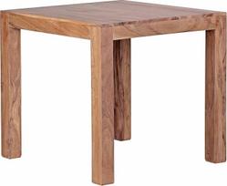 „Wohnling“ Mumbajaus valgomojo stalas iš masyvios akacijos medienos, 80 cm, valgomojo stalo dizainas, virtuvės stalas, kaimo namų stiliaus, tamsiai rudos spalvos