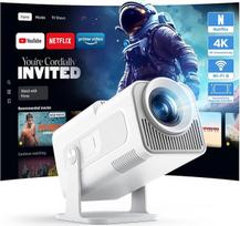„WOLFANG“ 4K mini projektorius su oficialia „Netflix“ programa, nešiojamas 5G „Wi-Fi 6“ išmanusis projektorius su „Bluetooth 5.0“, 180° pasukamas namų kino projektorius su automatine vertikalios padėties korekcija, 50 % priartinimu, „Hi-Fi“ garso sistema