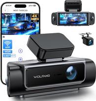 „WOLFANG“ vaizdo registratorius, 4K, 4 kanalų, 5,8 GHz „Wi-Fi“ vaizdo registratorius, 360° automobilinė kamera