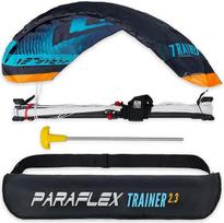 „Wolkenstürmer Paraflex Trainer 2.3“ – paruoštas skraidyti 3-linijų treniruočių aitvaras su treniruočių strypu ir „Dyneema“ virvėmis – 230 cm valdymo aitvaras ir vėjo treniruoklis